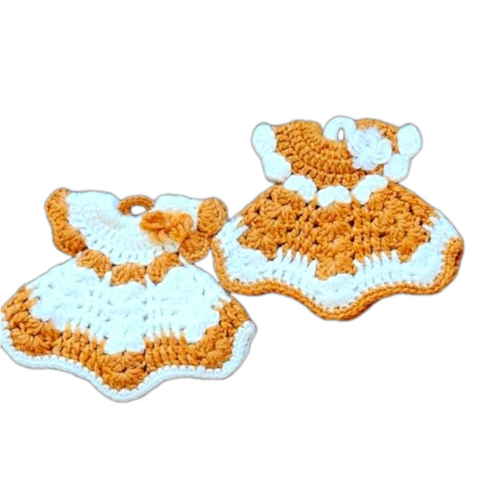Knitted Oven Mitts Handmade